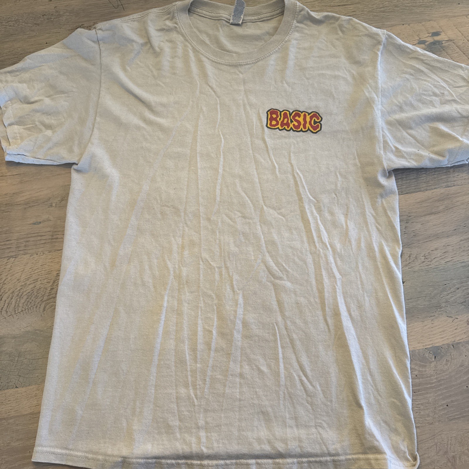 Vintage Y2K “Basic” Graphic Tshirt Men’s Medium Graphic Tee Jerzee Tag