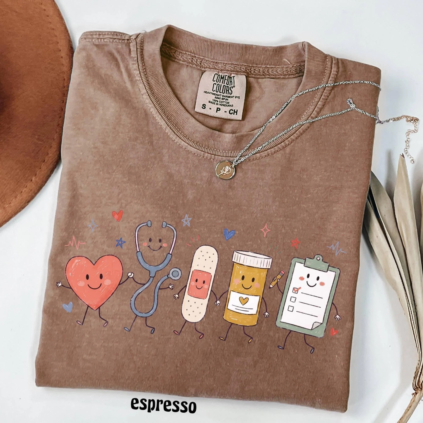 Comfort Colors Nurse Doodle Back to School Life PICU RN Healthcare T-Shirt