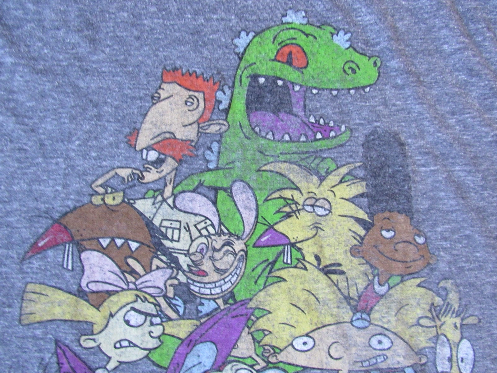 Nickelodeon Tee Character Mash Up Graphic T Shirt Rugrats Ren Stimpy L Large