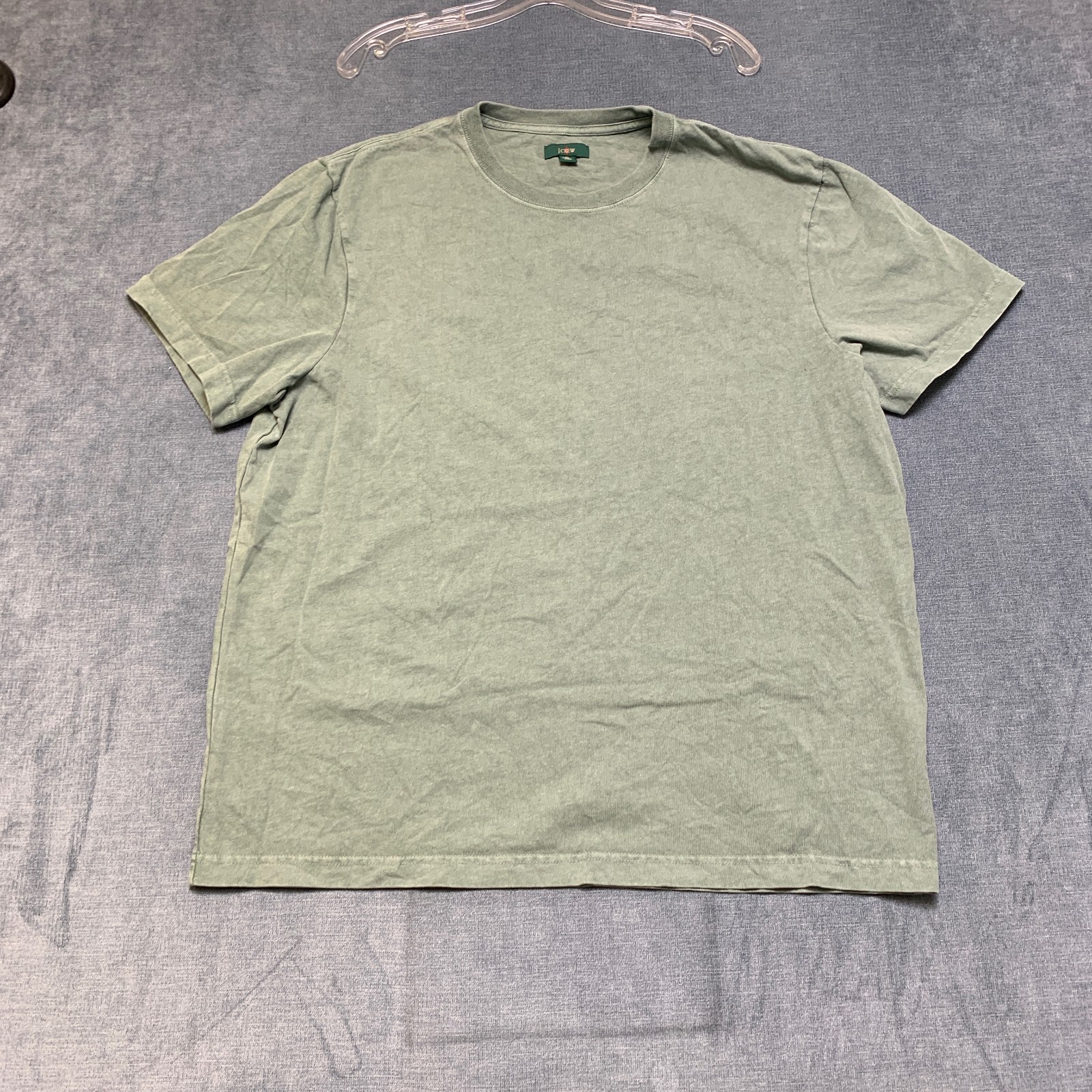 J.Crew T Shirt Mens XL Olive Green Cotton Crew Neck Short Sleeve Summer Tee