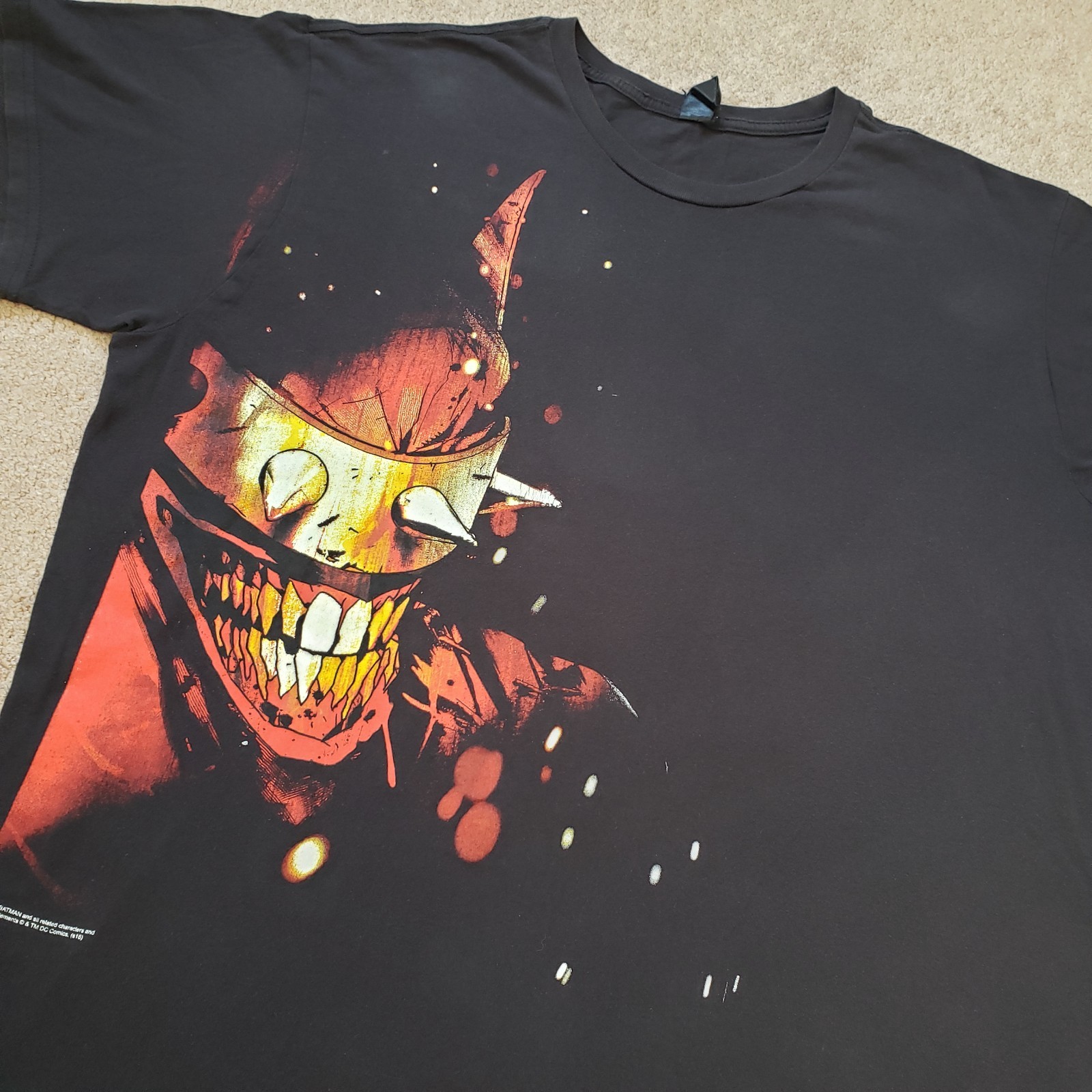 2019 Batman Who Laughs Graphitti Sz 2XL Mens Black DC Dark Multiverse T-Shirt