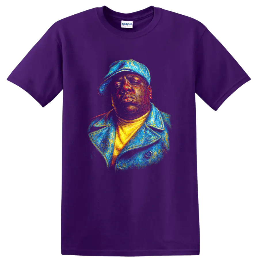 The Notorious Big Hip Hop Artist Portrait T Shirt Colorful Rap Tee