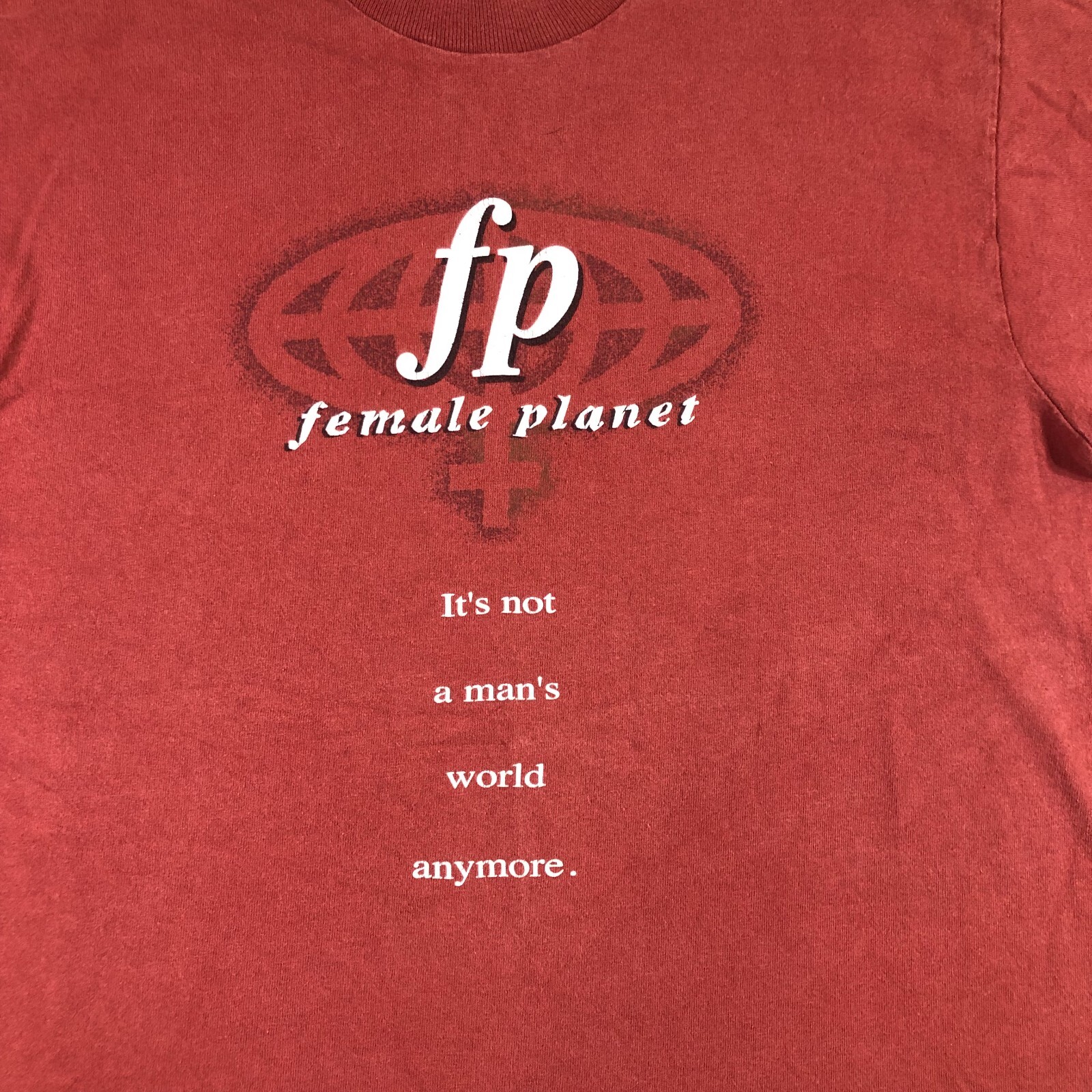 Vintage Female Planet T Shirt Mens M Red single stitch