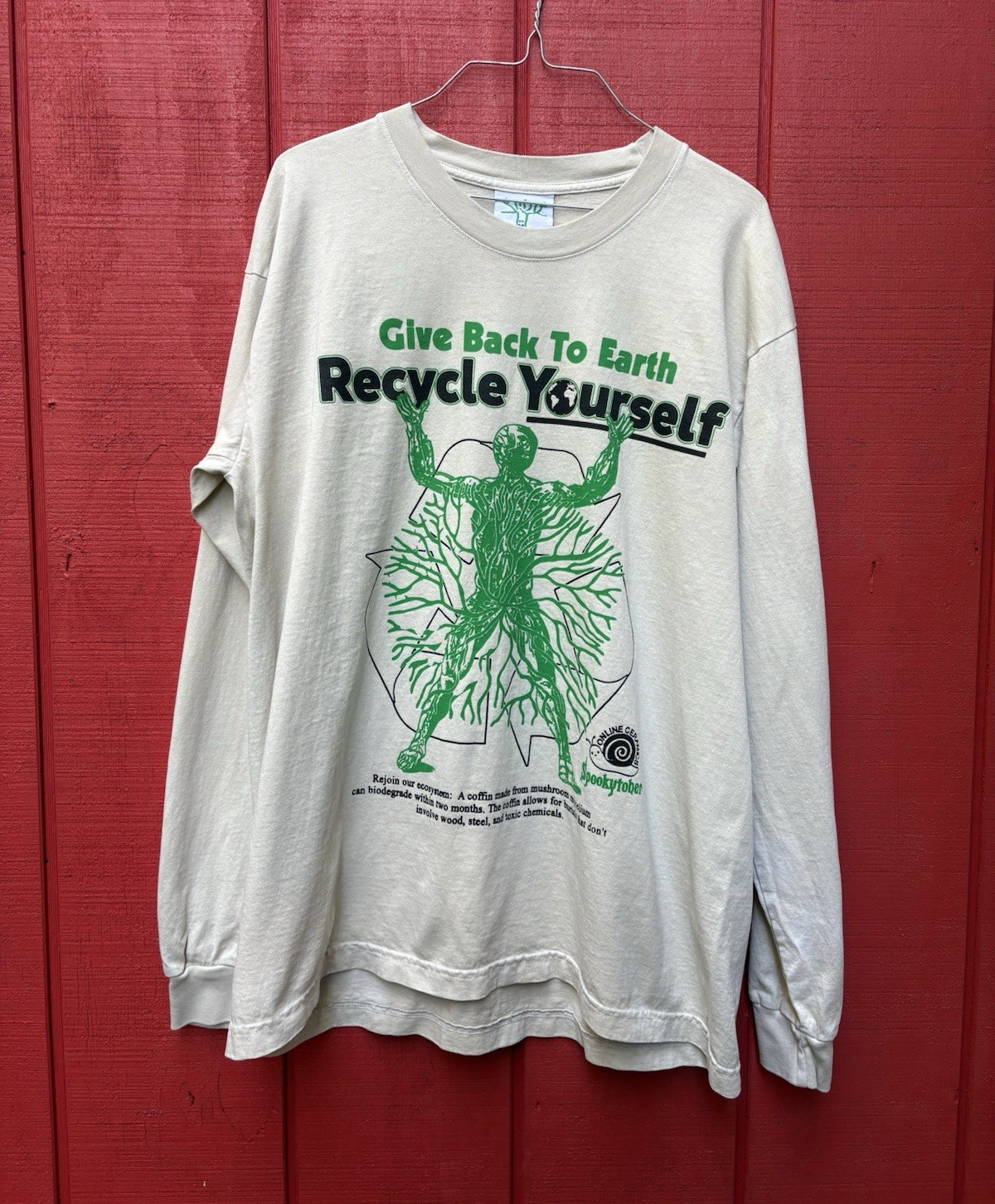 Online Ceramics long sleeve “Recycle Yourself” shirt size Large