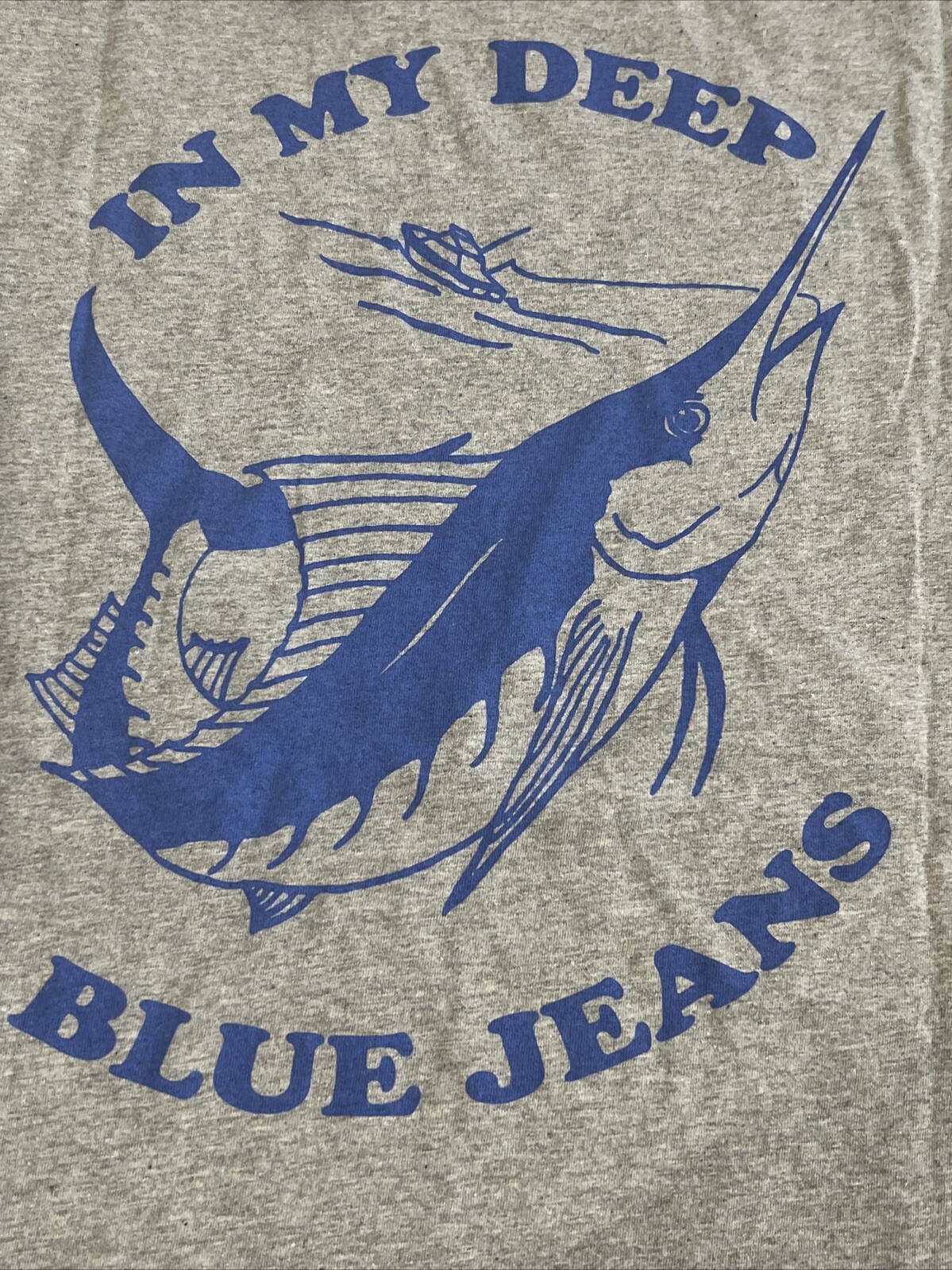 Levi’s T SHIRT RELAXED FIT In My Deep Blue Jeans GRAPHIC Men’s Size XXL Gray