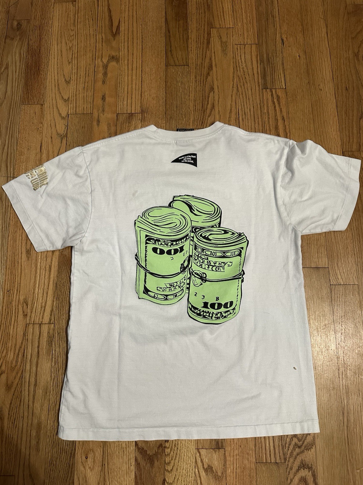 Billionaire Boys Club VAULT Men’s L White Cotton Crewneck Money Graphic Tee