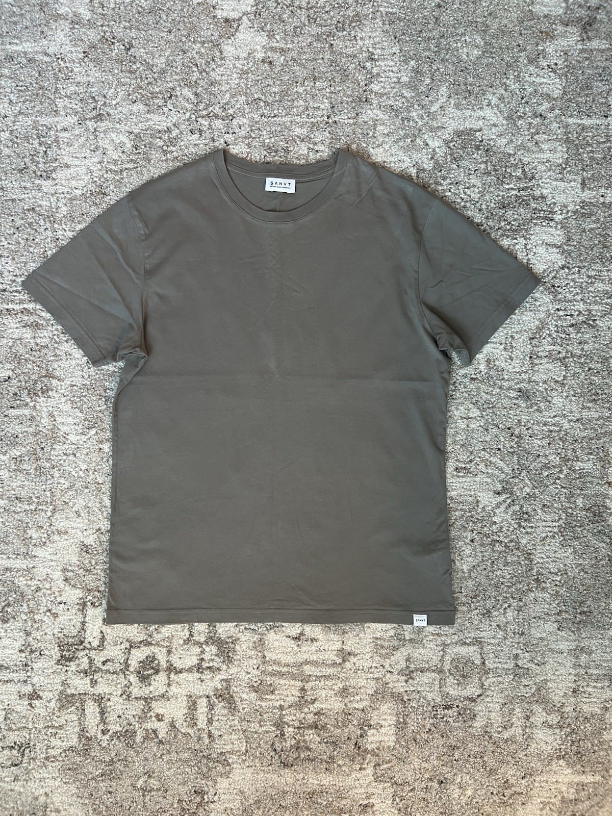 SANVT Men’s Solid Cotton Crew Neck Short Sleeve T-Shirt Lot of 3 Size M