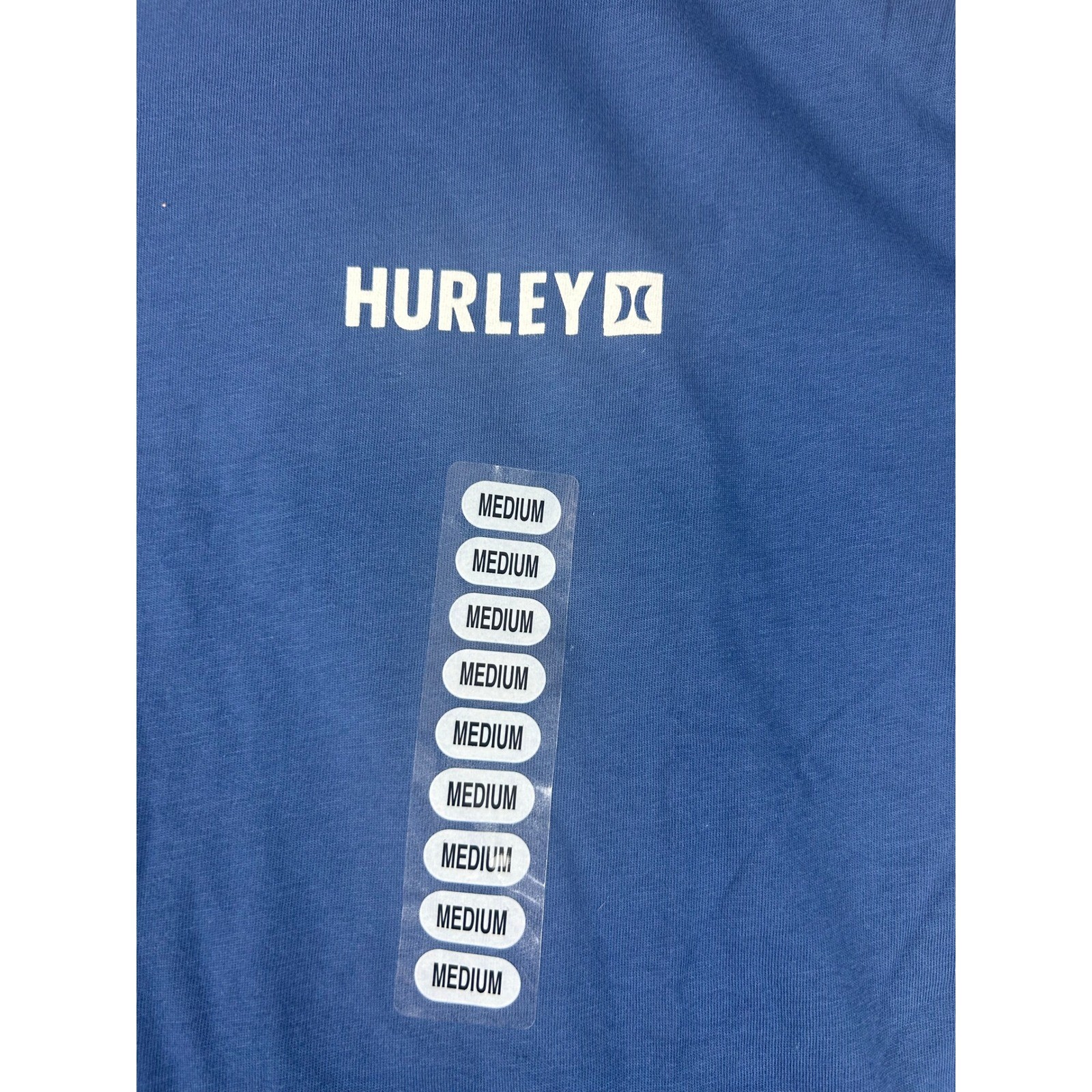 NWT Hurley Mens Graphic T Shirt Medium Blue Tie Dye Back Logo Surf Streetwear