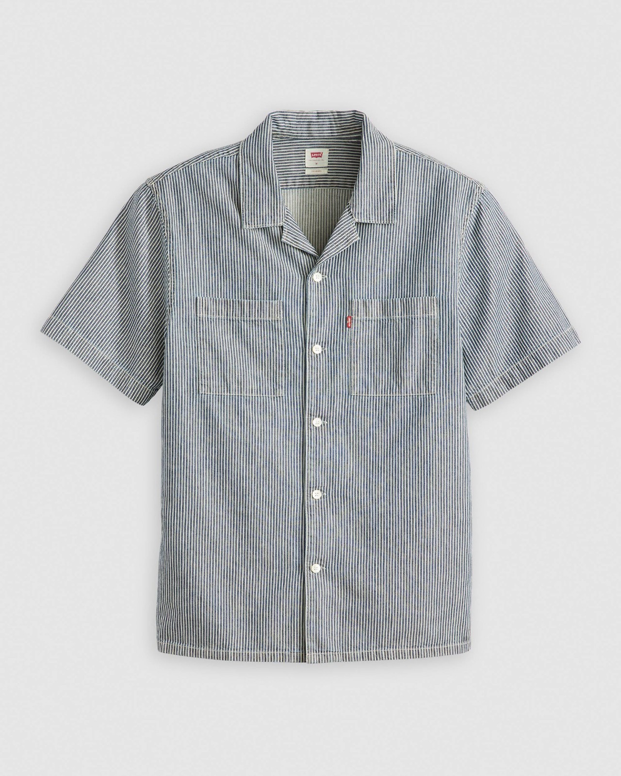 AUTHENTIC LEVI’S SS BUTTON DOWN 2 POCKETS STANDARD CAMP SHIRT RED TAB A84570015