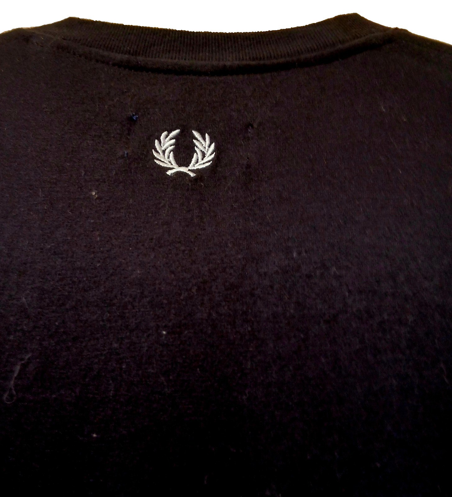 Fred Perry Orginal Since 1953 big Logo front Sz.S Black Men T-shit