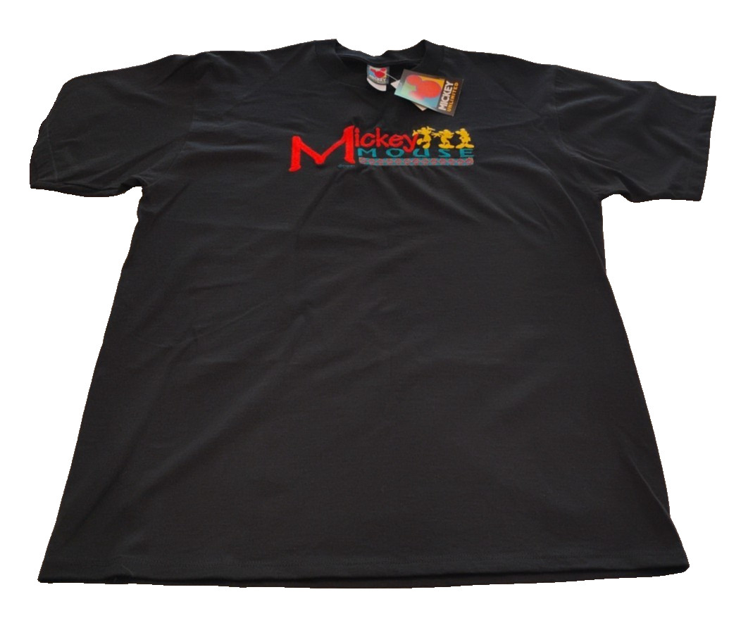 VINTAGE Mickey Unlimited by Velva Sheen *XL* Embroidered T-Shirt, Made USA, NWT