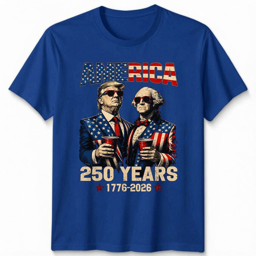 250 Years America Anniversary 250th Funny Trump Washington Unisex T-Shirt