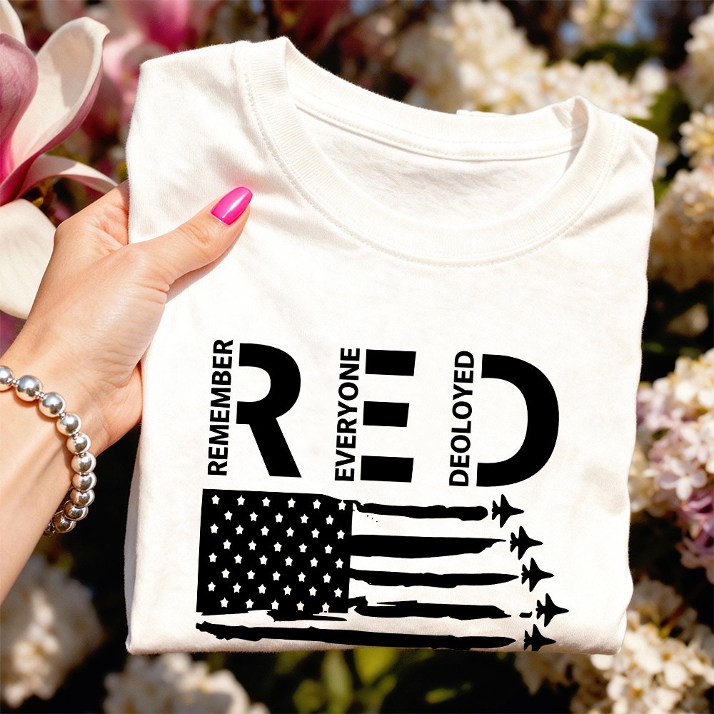 RED Friday Shirt Support Our Troops Patriotic Flag Tee