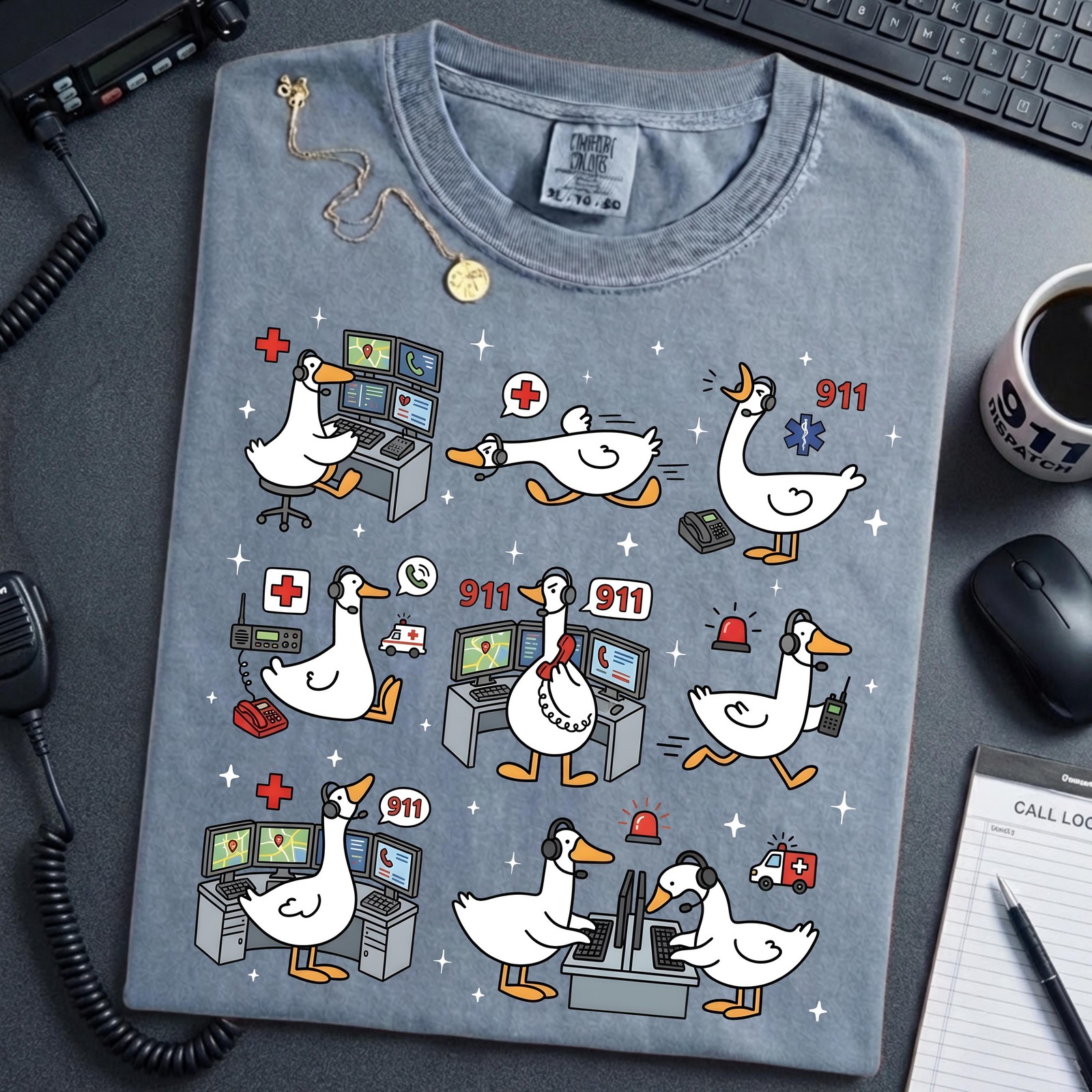 Silly Goose 911 Dispatcher Shirt Funny Emergency Call Operator Gift