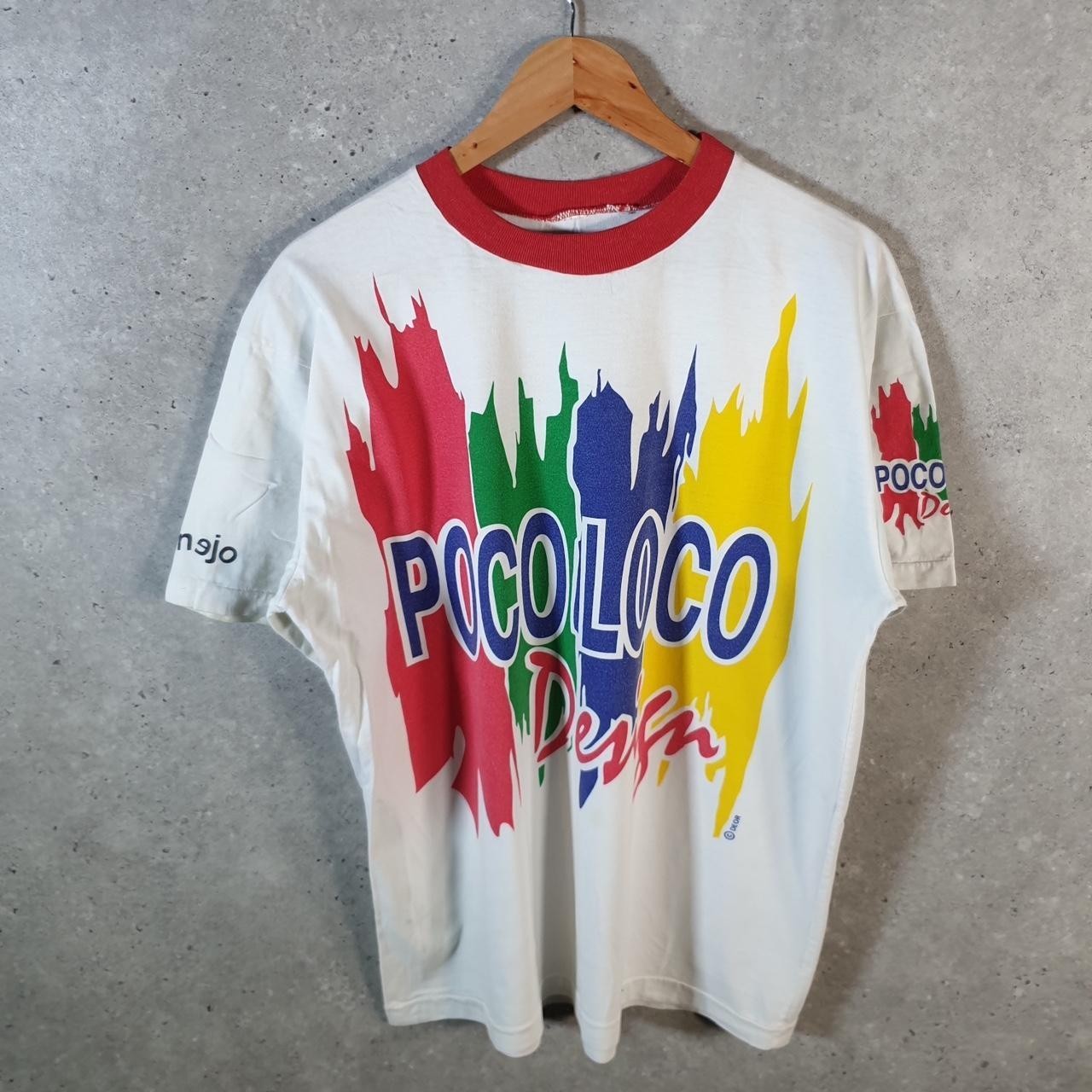 Vintage Poco Loco Club USA 90s Single Stitch T Shirt Mens Large Multicoloured