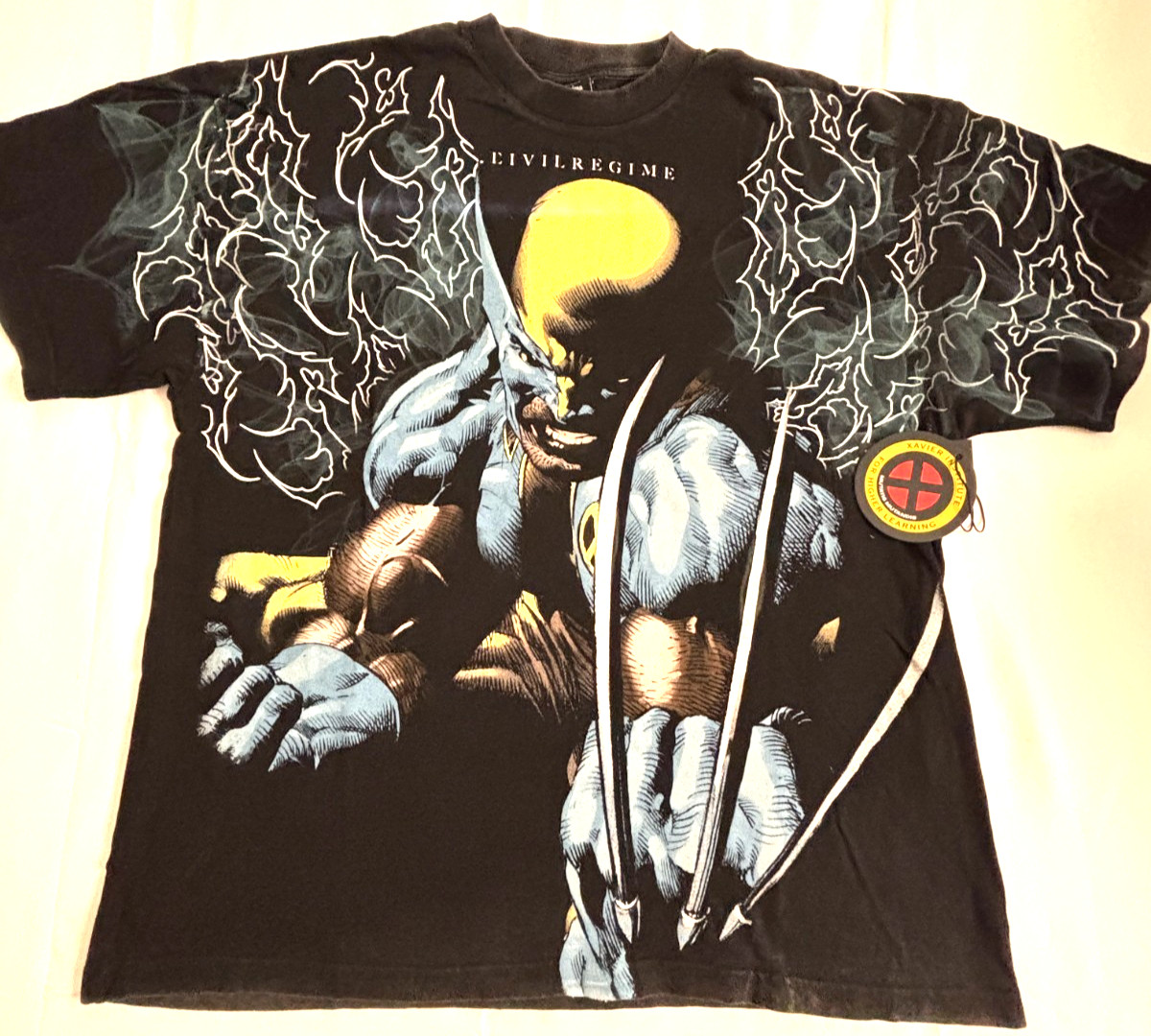 Civil regime Marvel X-Men Wolverine Oversized Graphic Tee Shirt Adult Size Large