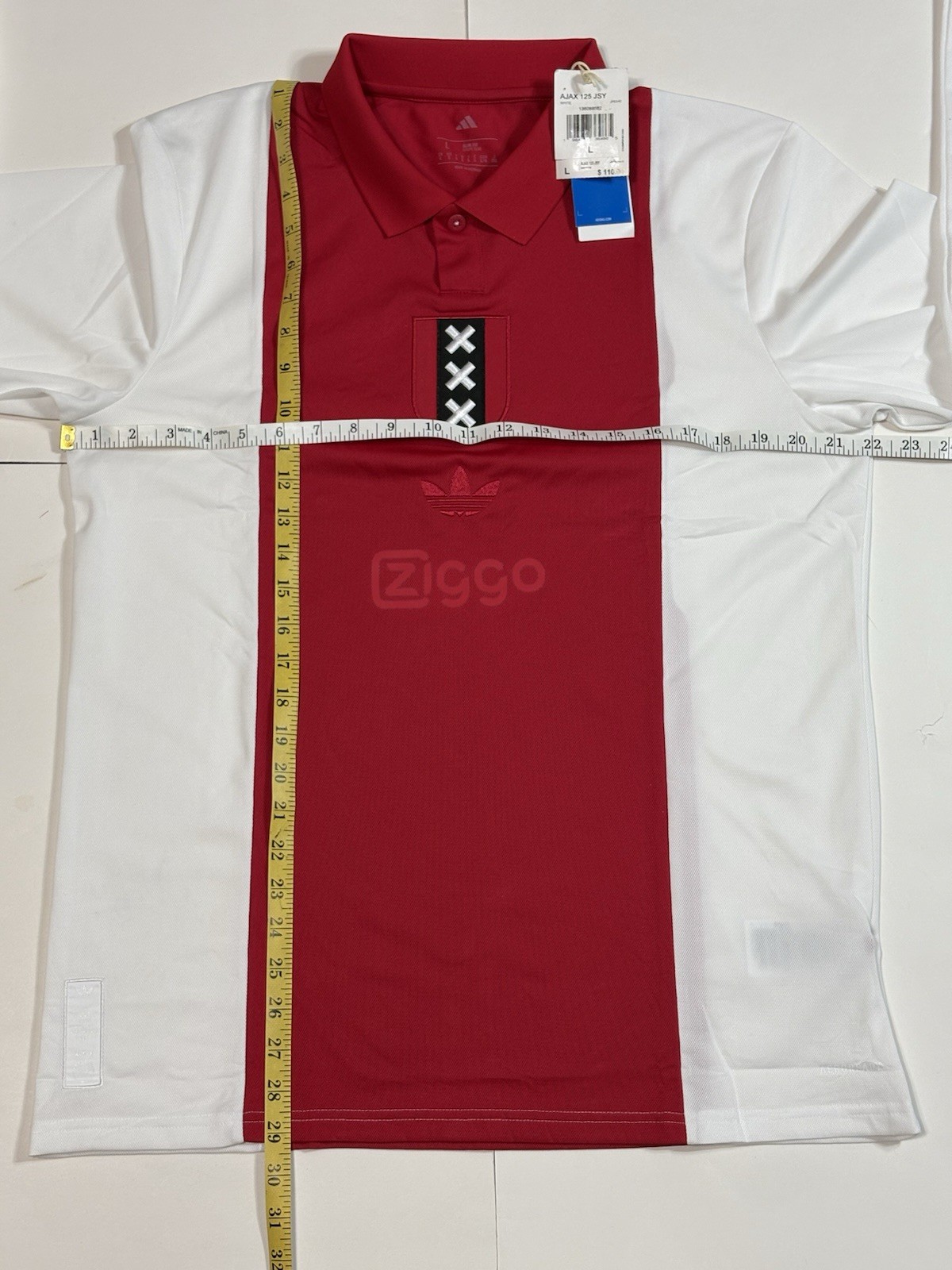 Adidas Ajax Amsterdam Anniversary Jersey White Red JF6340 Slim Fit Multi Size