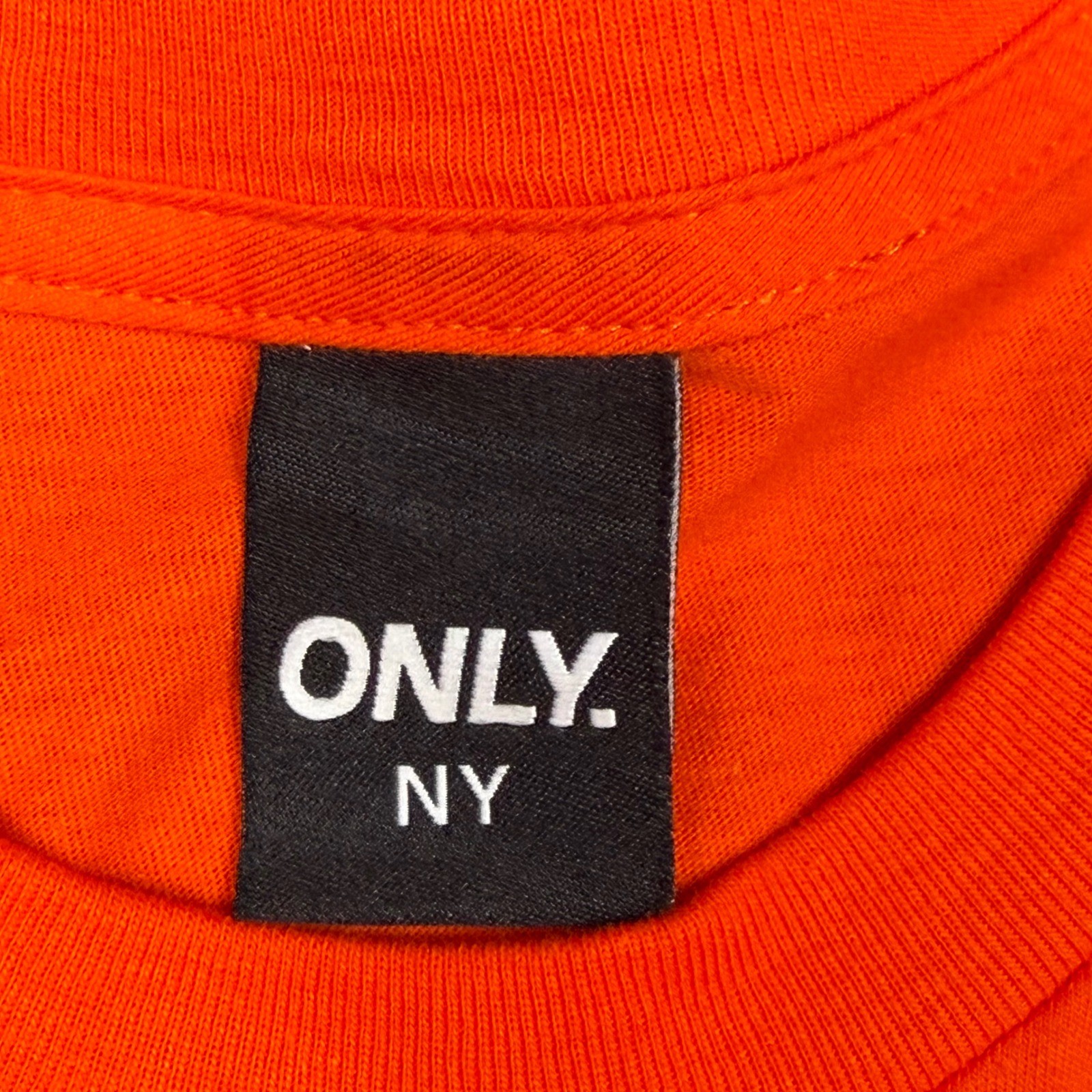 Only NY Uptown Wildlife Crew Neck Cotton T-Shirt Orange Streetwear Size M
