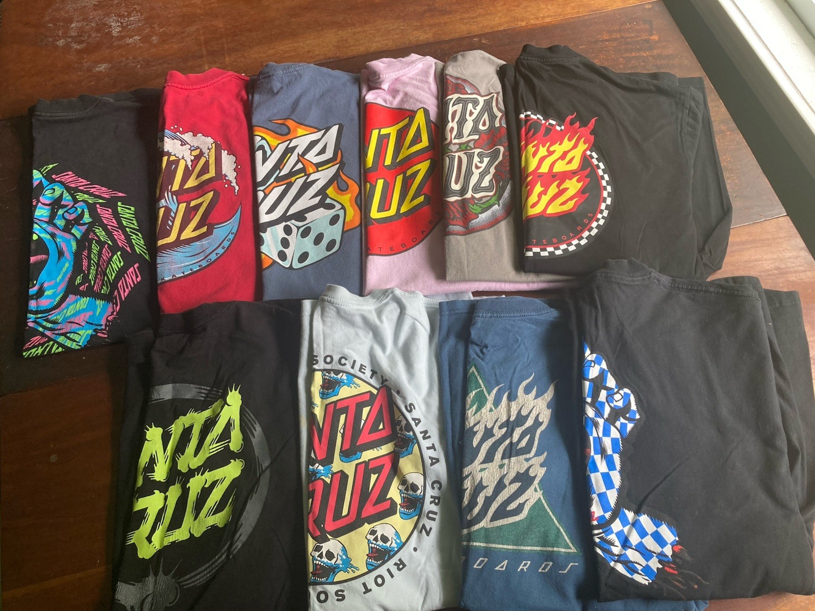 Lot of 10 Santa Cruz Skateboards T Shirt XL Large Vintage Modern Cotton Hosoi