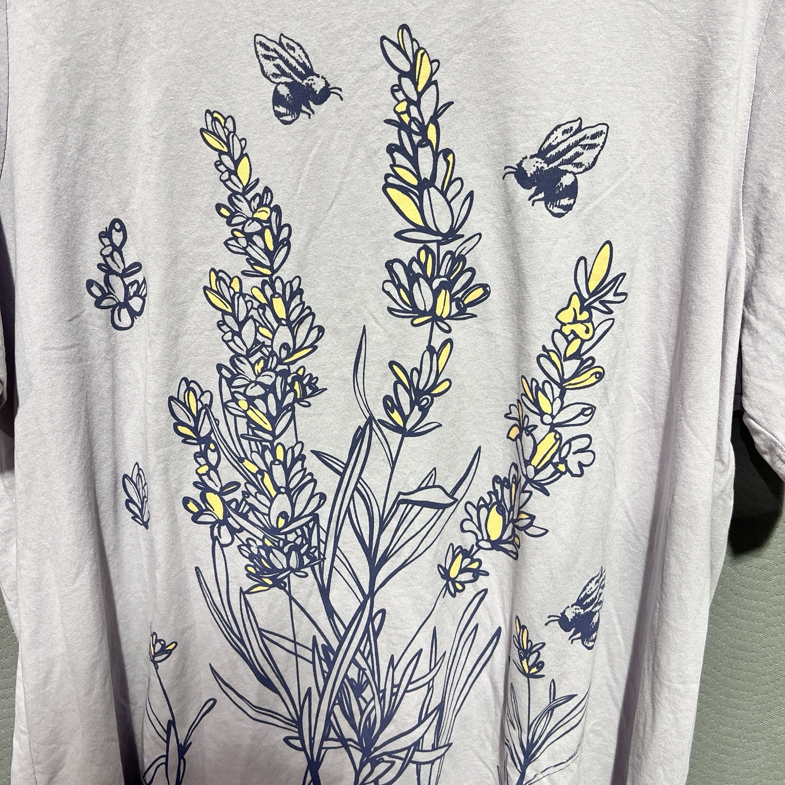 Mighty Fine Purple Flower design T-shirt Size 0X BR2026