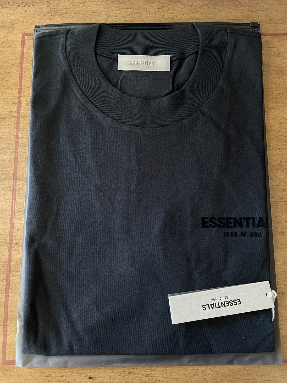 Fear of God Essentials Stretch Limo Black Short Sleeve T-Shirt Sz 2X-Large (XXL)