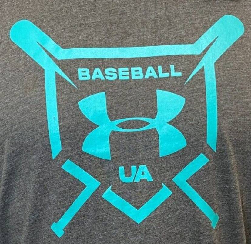 Under Armour Shirt Mens Small Medium Large Grey Red Athletic Fit Crew NeckSoft
