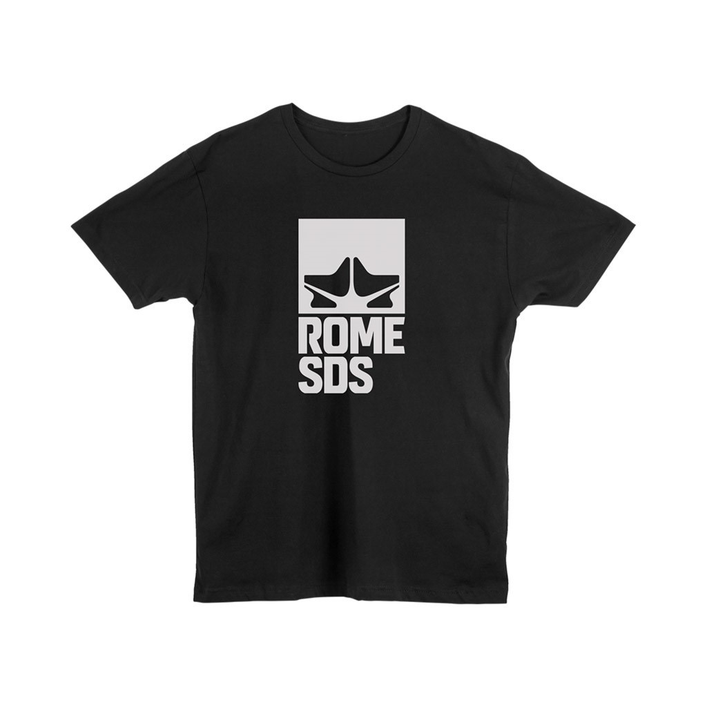 Rome SDS Logo Cotton Short Sleeve T-Shirt Tee, Men’s Medium, Black New