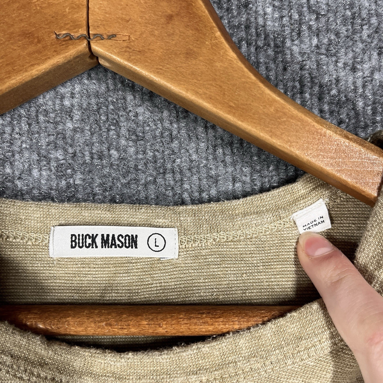 Buck Mason Yuma Tee T-Shirt Mens L Hemp Blend Short Sleeve Crewneck Olive