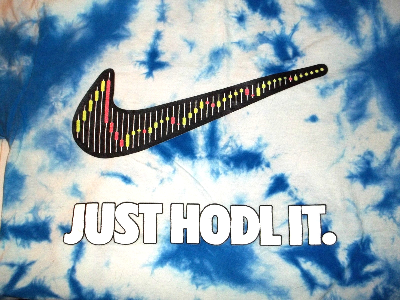 #2- 3 Tie-dye T-shirts Fruity Pebbles cereal Swoosh HODL it Puppy Love small