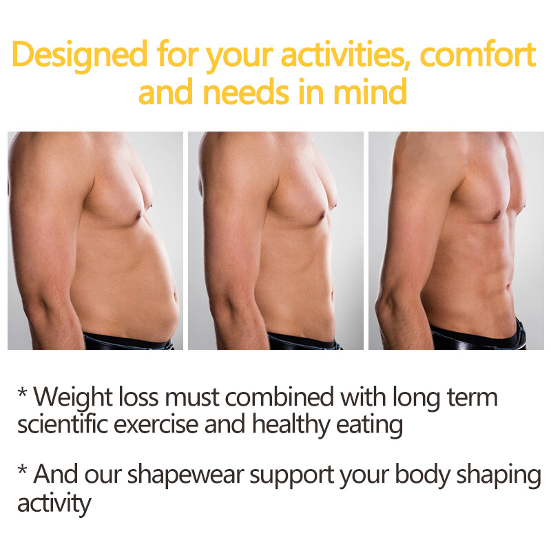 Mens Compression Vest Slimming Body Shaper Tummy Control Gynecomastia Undershirt