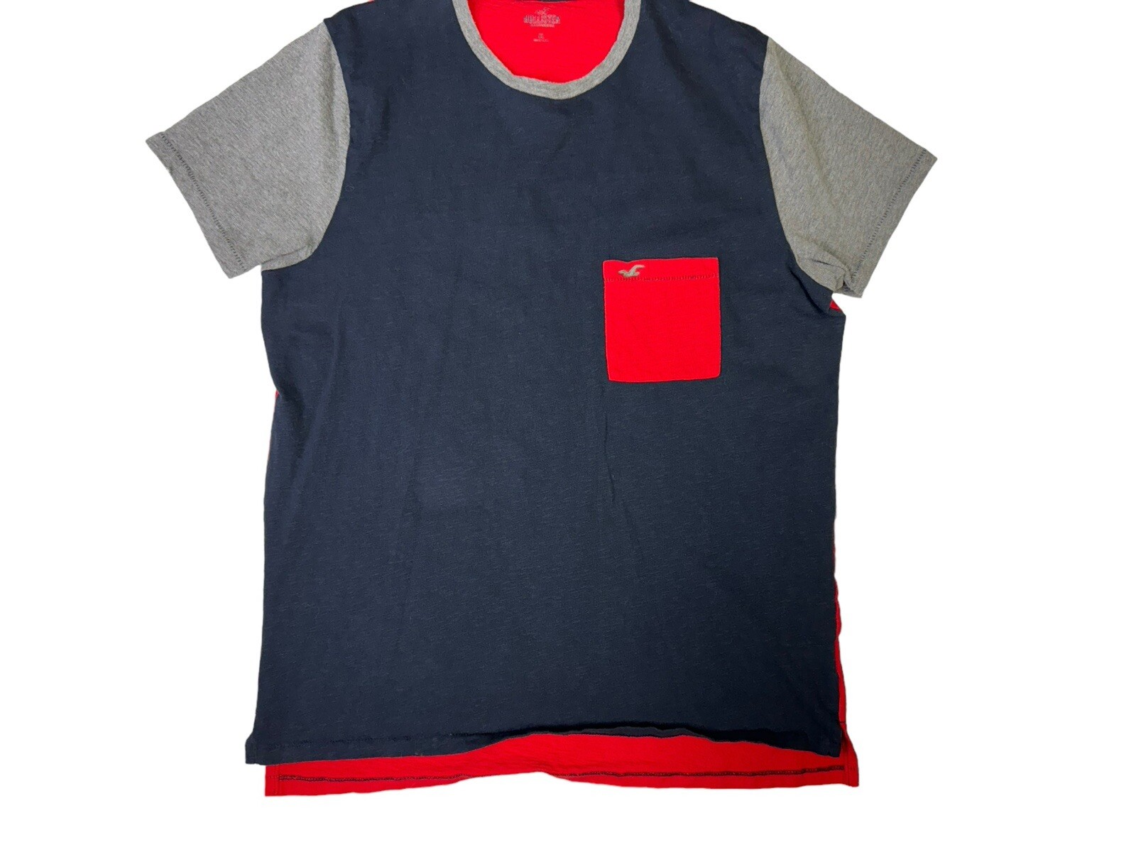 Hollister Men’s XL Blue/Red/Gray Short Sleeve Pullover T-Shirt EUC
