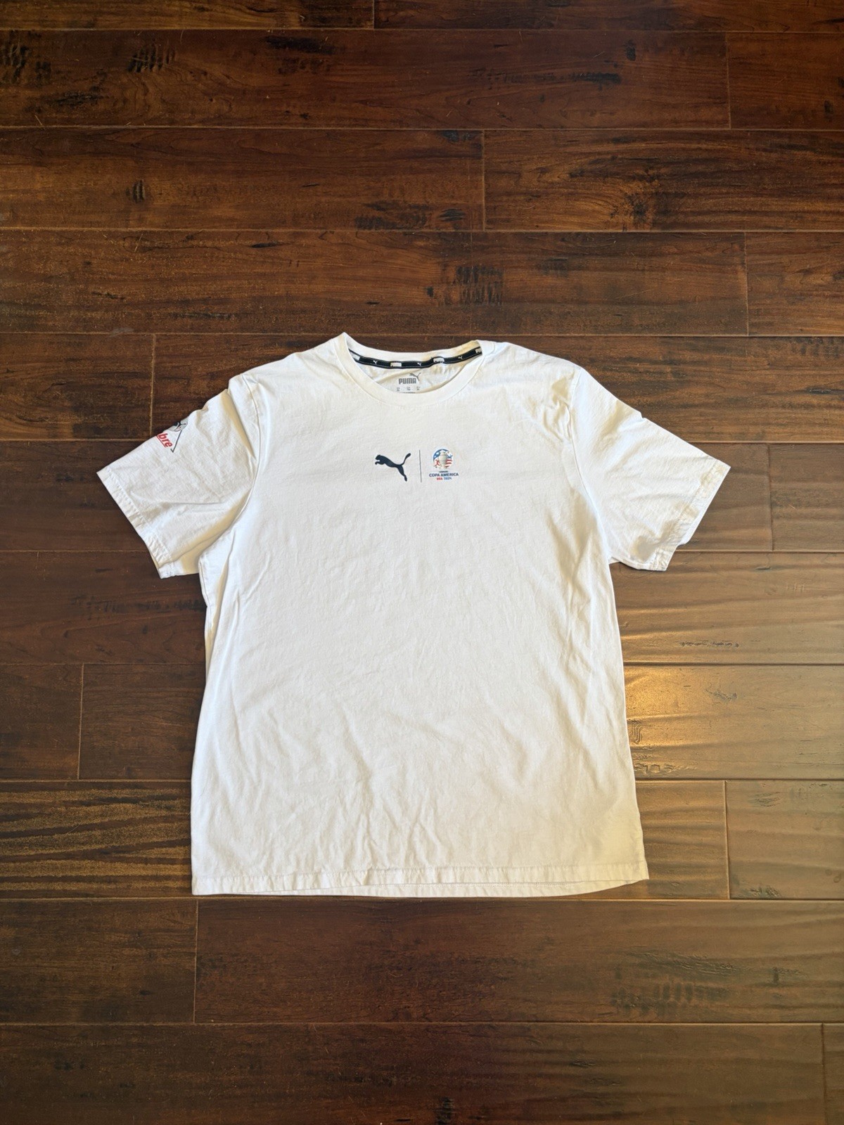 Puma Copa America 2024 ‘Cumbre’ logo tee size XL measurements pictured