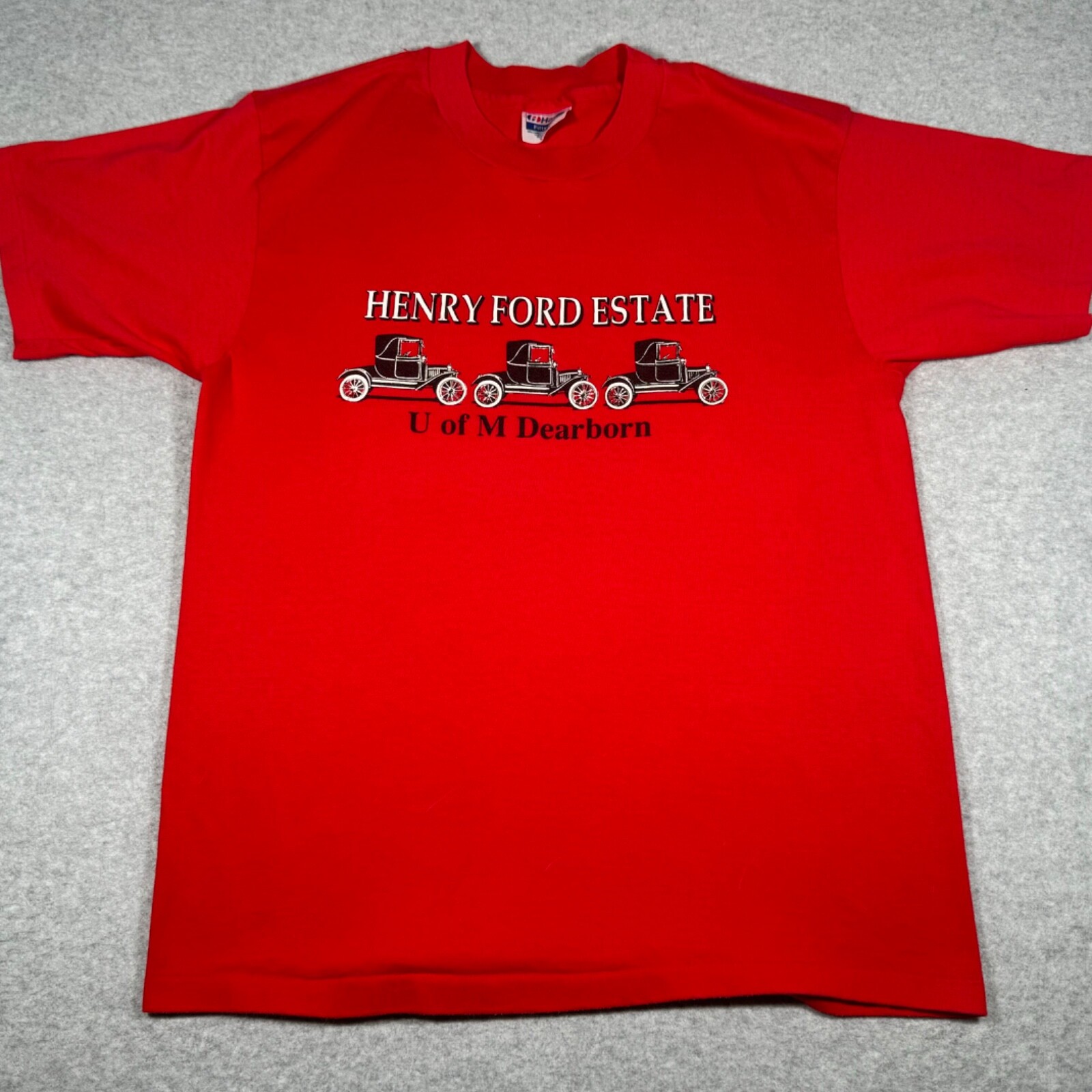 Vintage Ford Shirt Adult Medium Red Single Stitch Dearborn Estate Mens 80s