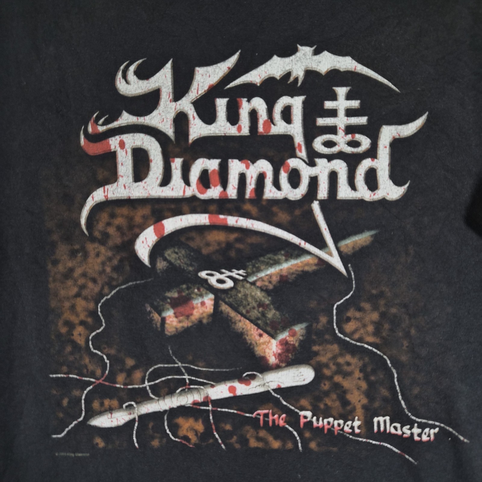 Vintage 2003 King Diamond Puppet Master Tour T Shirt XL Black Band Tee 2000s