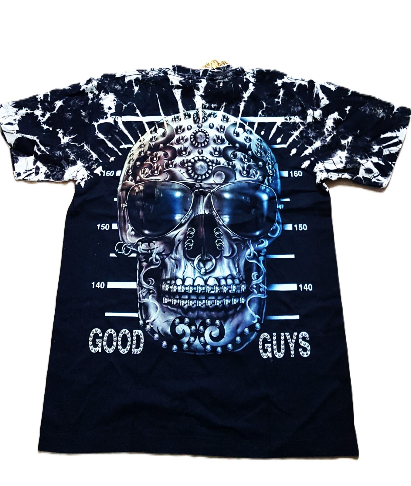 Skull T-Shirt With Studs Amazing 3D Artwork Quality Thick Cotton Medium NEW
