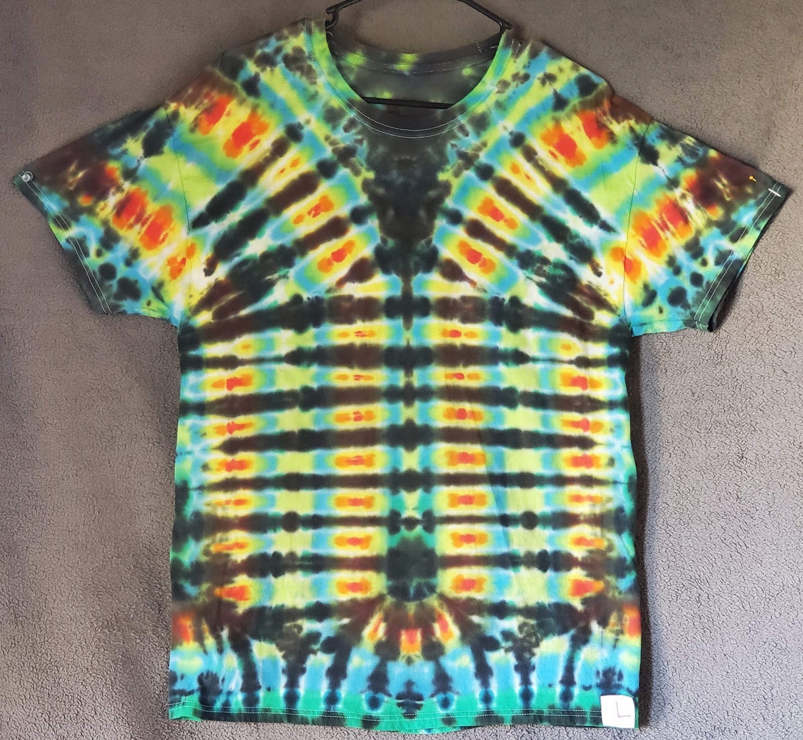 HANES SIZE LARGE 100% Cotton Tye Dyed Shirt Pre-washed WON’T FADE VERY SOFT