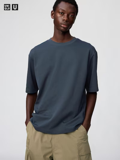 UNIQLO U AIRism Oversized T-Shirt Unisex Cotton Blend All Colors Available Stree