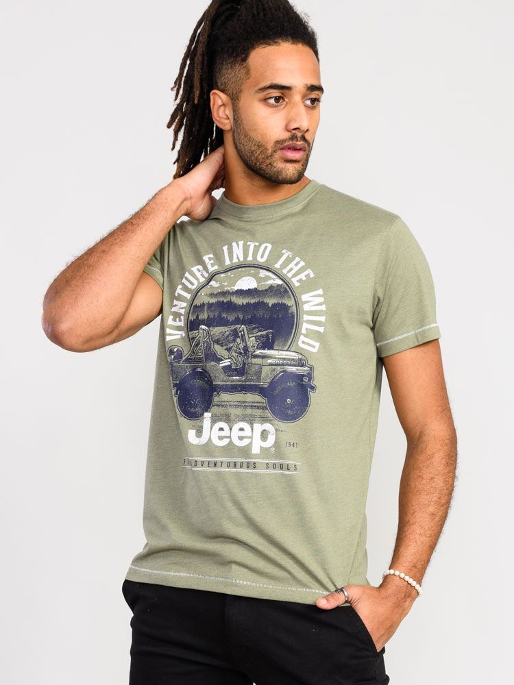 D555 Duke Large Big Mens Official Jeep Printed T-Shirt (601331)