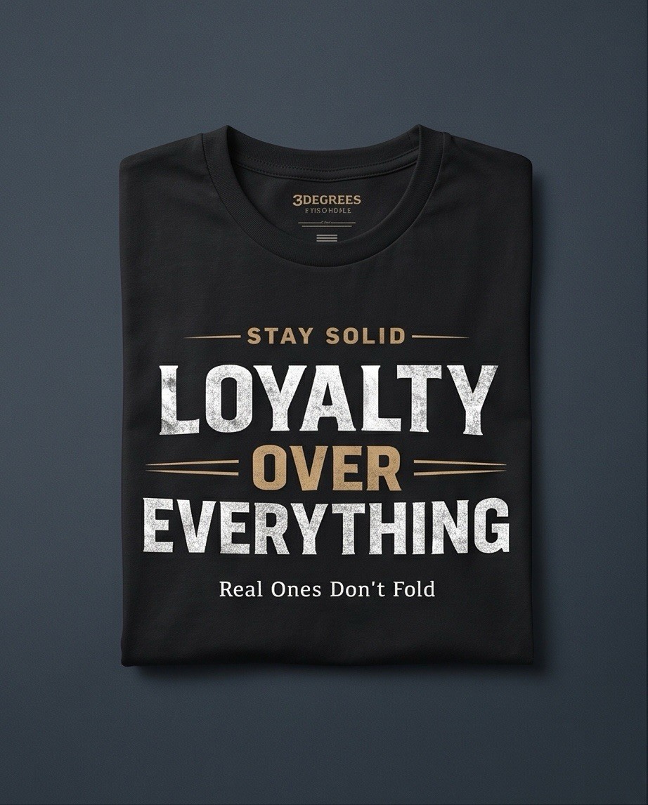 🔥 Man Motivational Graphic Tee Streetwear | Loyalty Over Everything T-shirt