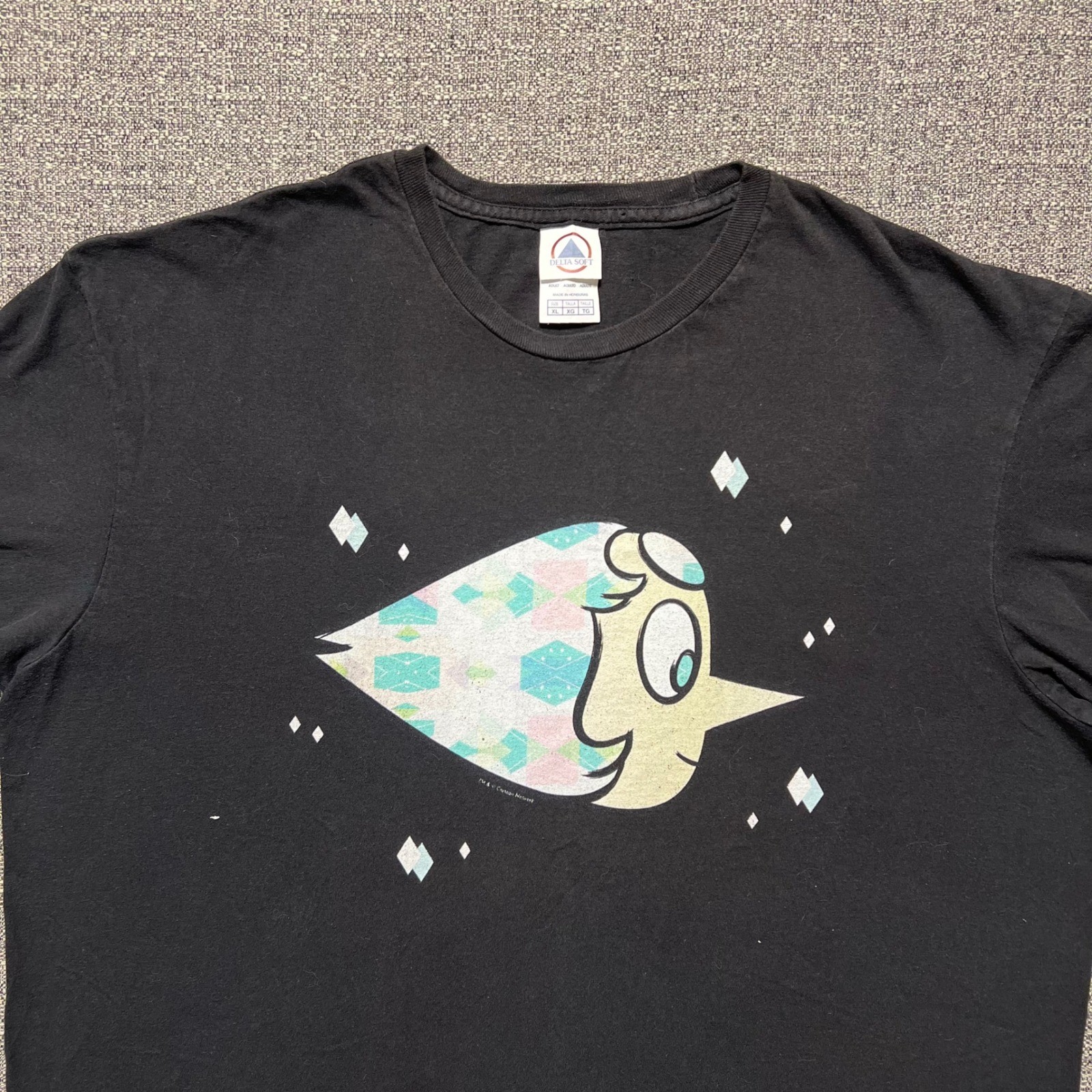 Cartoon Network Steven Universe Pearl Graphic T Shirt Mens XL Black Delta Soft