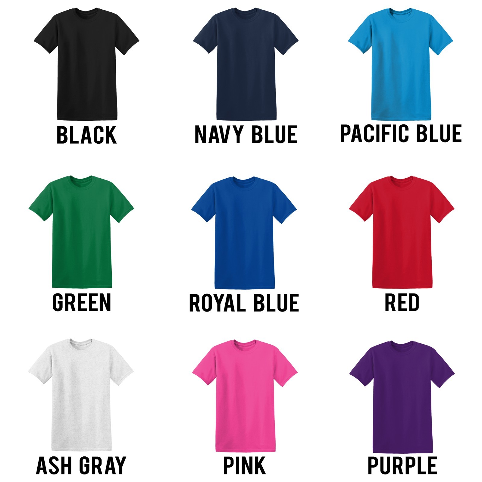 Gildan (5 Pack) Bulk Heavy Cotton Black T-shirt Gildan 5000 Plain Tee S-3XL Size