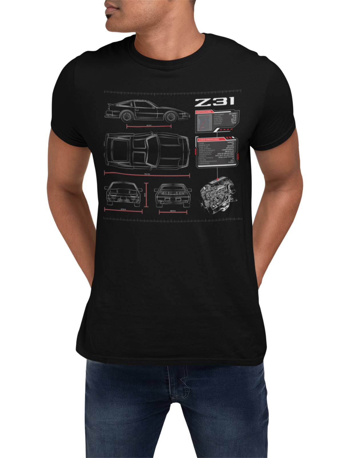300ZX Z31 Blueprint Short-Sleeve Unisex T-Shirt