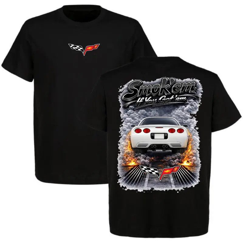 5th Gen Corvette Smokem Shirt, Classic Sports Car Graphic Tee, Vintage Racing St
