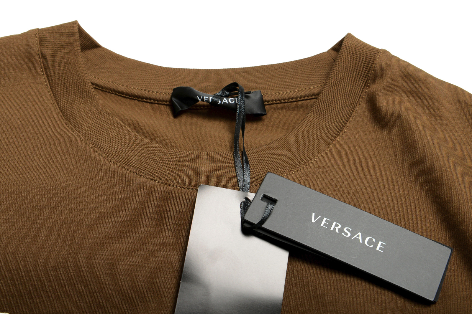 Versace Men’s Military Green Logo Embellished Crewneck T-Shirt US 2XL IT 56