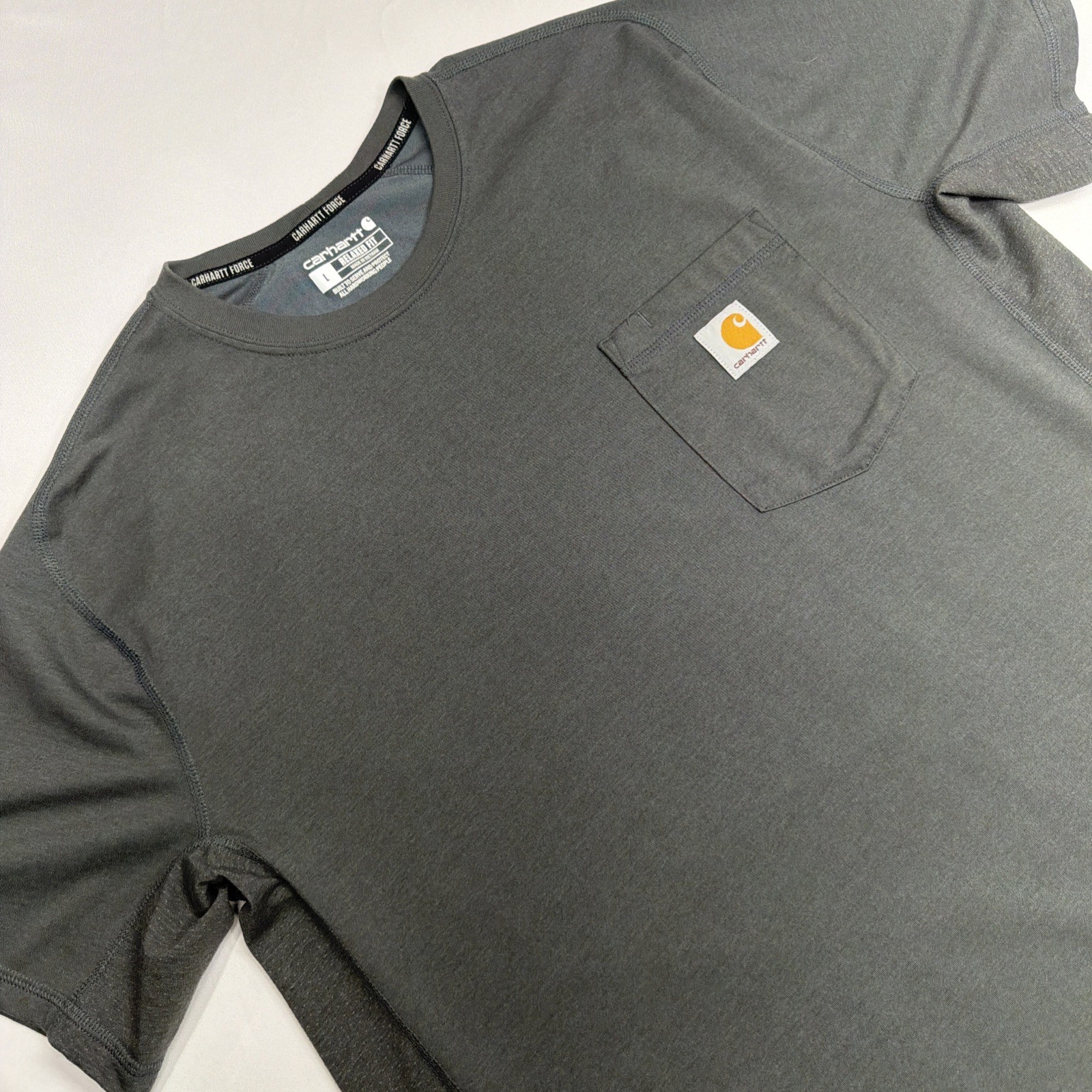 Carhartt Force Relaxed Fit Pocket T-Shirt Mens Large Carbon Heather