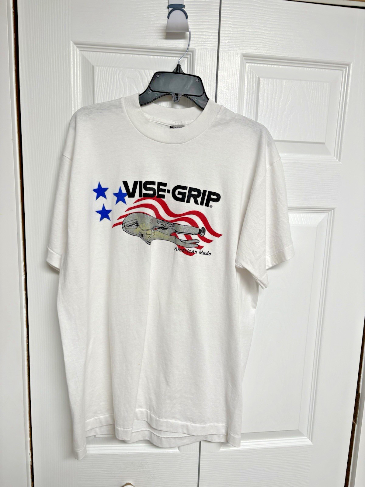 Vise-Grip T- Shirt Mens XL White American Made Tools Fruit Of The Loom