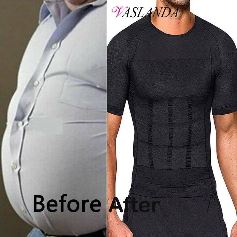 Men’s Slimming Body Shaper Vest Abs Abdomen Compression Shirt Workout Tank Top