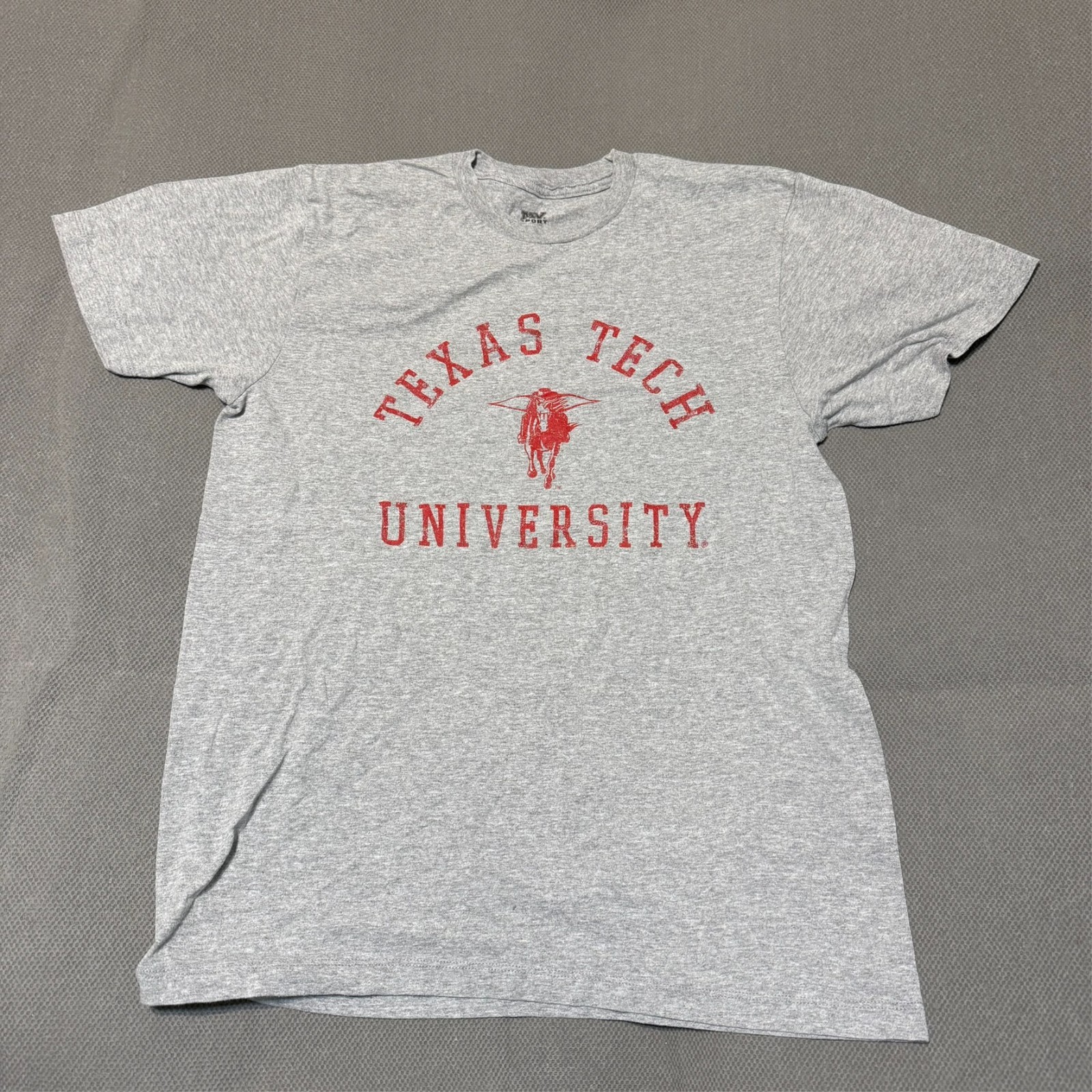 Vintage 00S Mv Sport Mens T-Shirt Size L Light Grey Texas Tech University