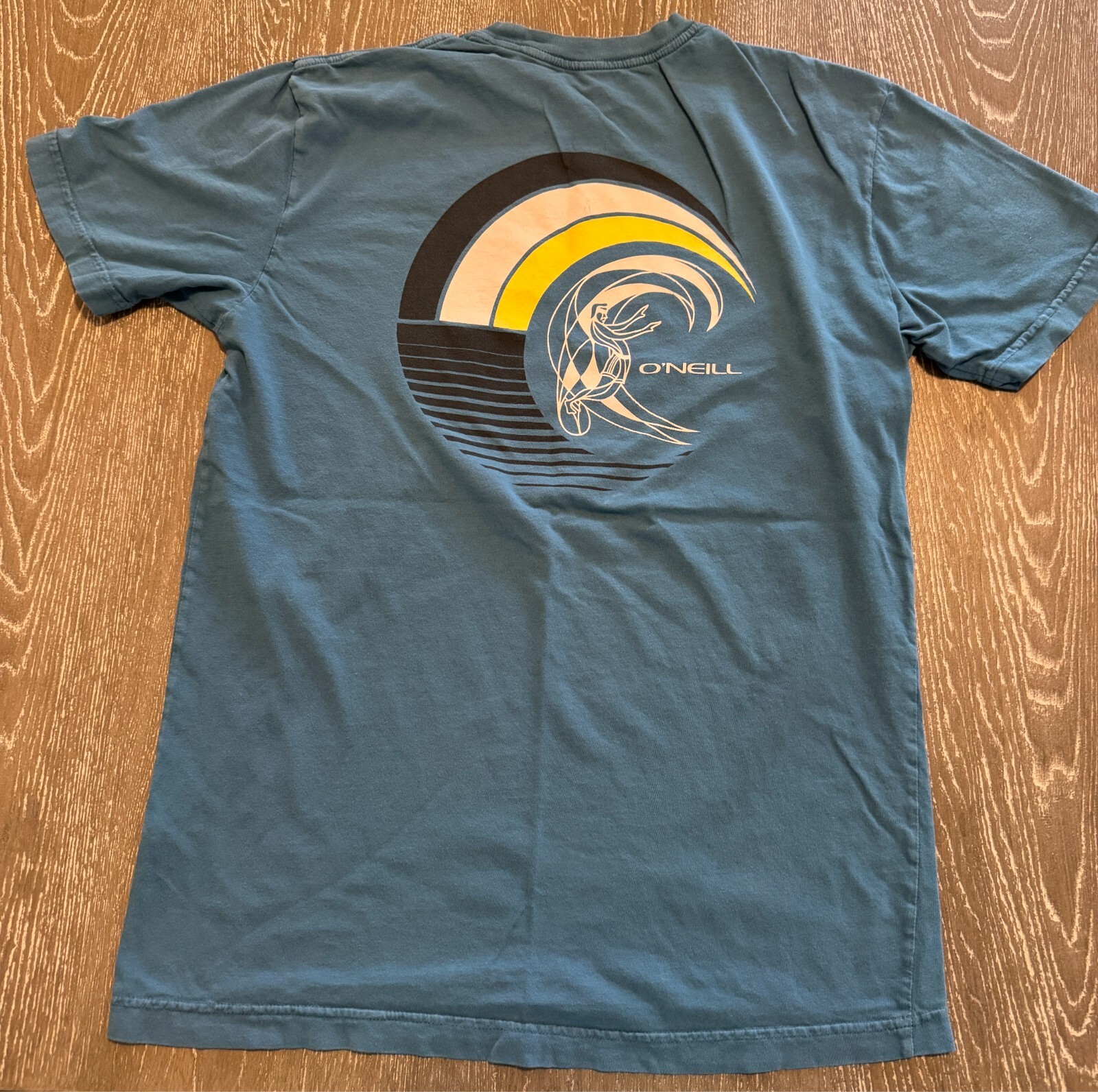 O’Neill Adapt Tee-Hydro Teal Blue graphic print short sleeve modern fit M