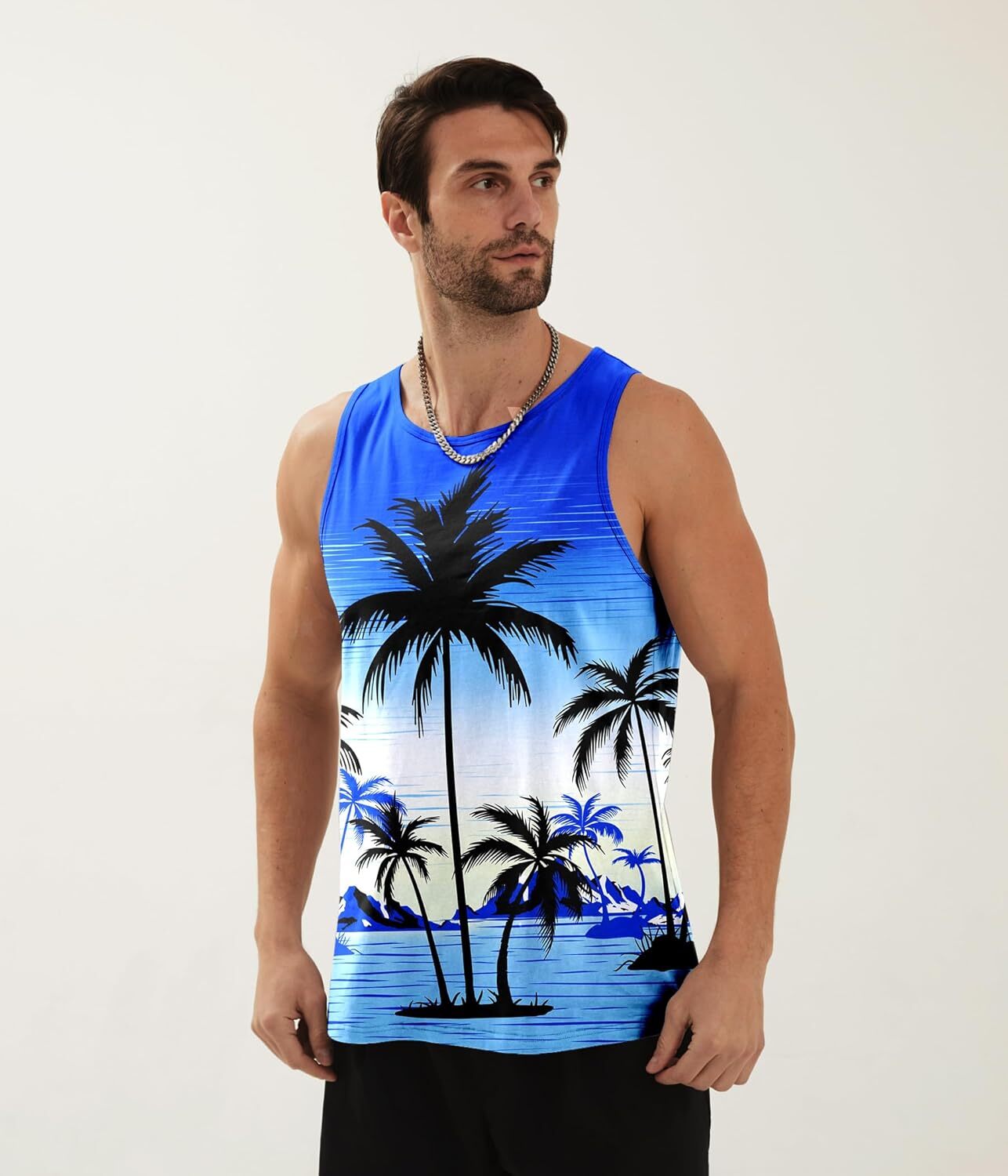 Mens Tank Tops Funny Graphic Summer Sleeveless Tank Top,comfortable, breathable
